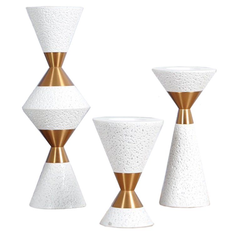 Подсвечник Taper white Белый Золотой Подсвечник Taper white Белый Золотой в Волгограде | Loft Concept