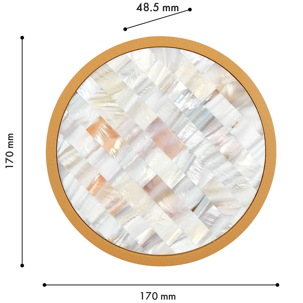 Бра в форме диска с перламутровыми прямоугольниками из морской ракушки Touch of Marine Charm в Волгограде