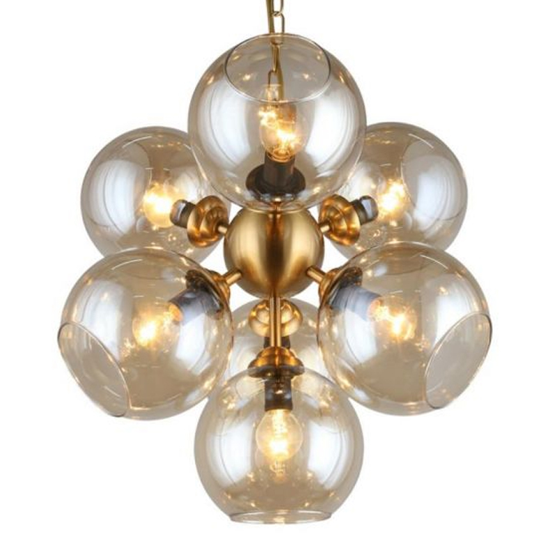 Люстра с дымчатым стеклом Bubble Glass Bronze Люстра с дымчатым стеклом Bubble Glass Bronze - Loft-Concept в Волгограде