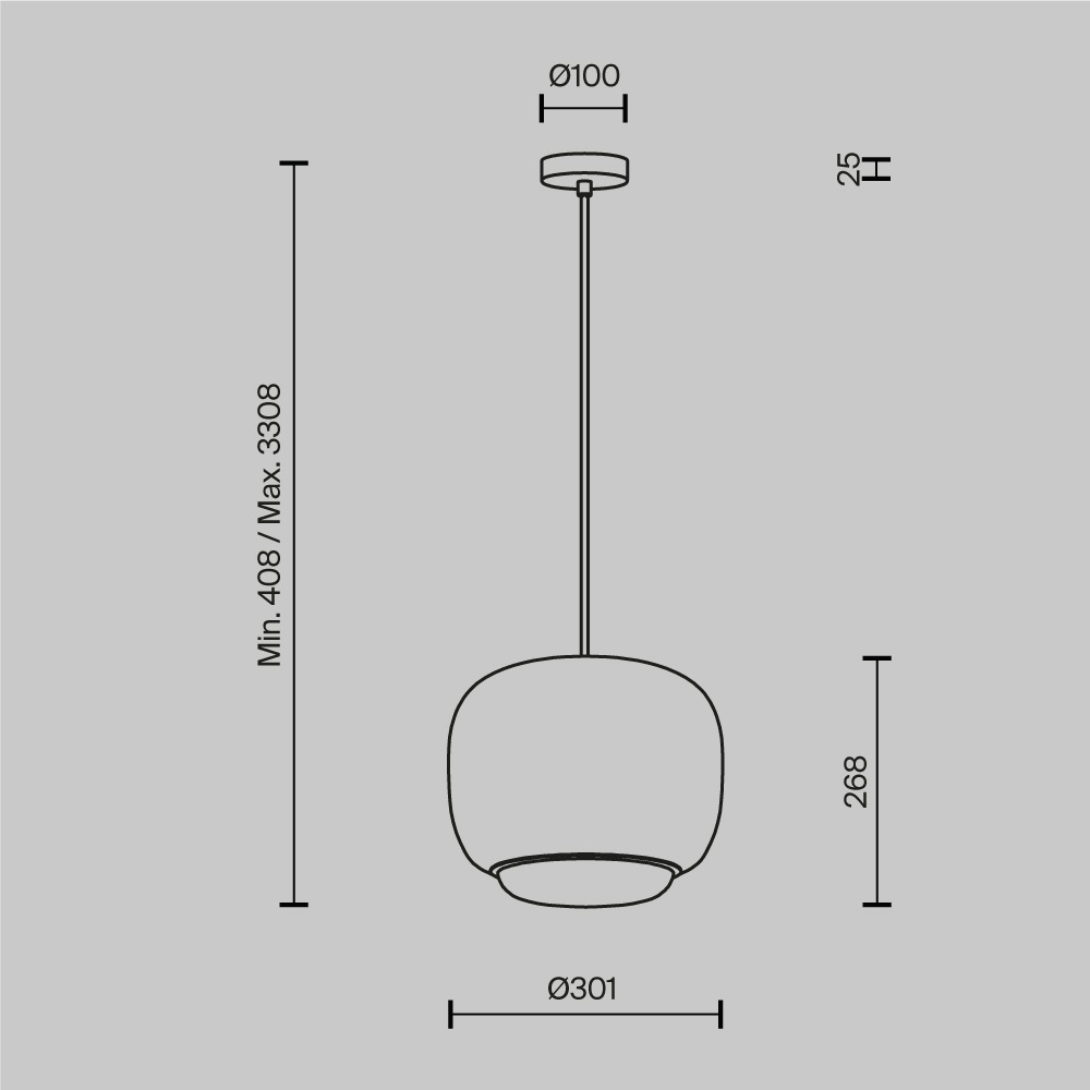 Подвесной светильник Brio Белый 3000К 20Вт в Волгограде
