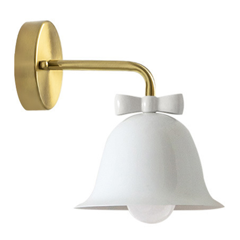 Бра Колокольчик Bell with Bow White Wall Lamp Белый Белый Красный Морская синь Золотой Бра Колокольчик Bell with Bow White Wall Lamp Белый Белый Красный Морская синь Золотой в Волгограде | Loft Concept