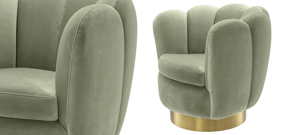 Кресло Eichholtz Swivel Chair Mirage pistache green Кресло Eichholtz Swivel Chair Mirage pistache green - Loft-Concept в Волгограде