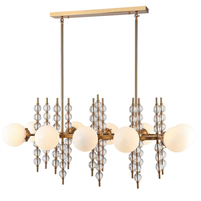 Люстра Addelyn Chandelier 10 lamp Белый Латунь Люстра Addelyn Chandelier 10 lamp Белый Латунь в Волгограде | Loft Concept