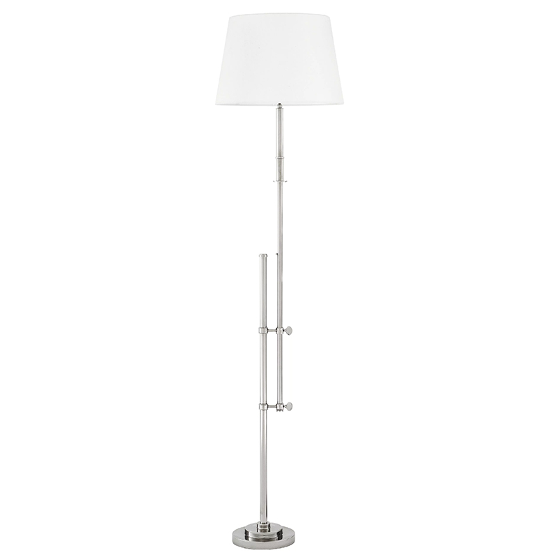 Торшер Eichholtz Floor Lamp Gordini Nickel Никель Белый Торшер Eichholtz Floor Lamp Gordini Nickel Никель Белый в Волгограде | Loft Concept