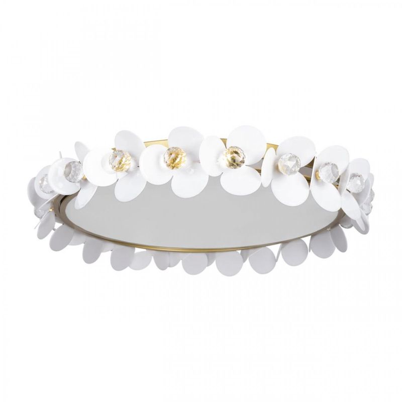 Потолочный светильник Белые Цветы White Flowers Ceiling lamp D 57 Белый Золотой Потолочный светильник Белые Цветы White Flowers Ceiling lamp D 57 Белый Золотой в Волгограде | Loft Concept