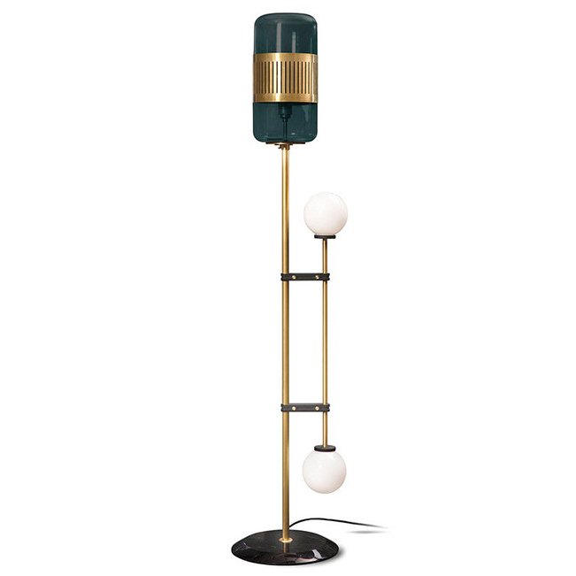 Торшер Lizak Floor Lamp Изумрудный Латунь Белый Торшер Lizak Floor Lamp Изумрудный Латунь Белый в Волгограде | Loft Concept