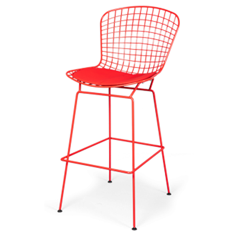 Барный стул Bertoia Barstool Red Красный Барный стул Bertoia Barstool Red Красный в Волгограде | Loft Concept