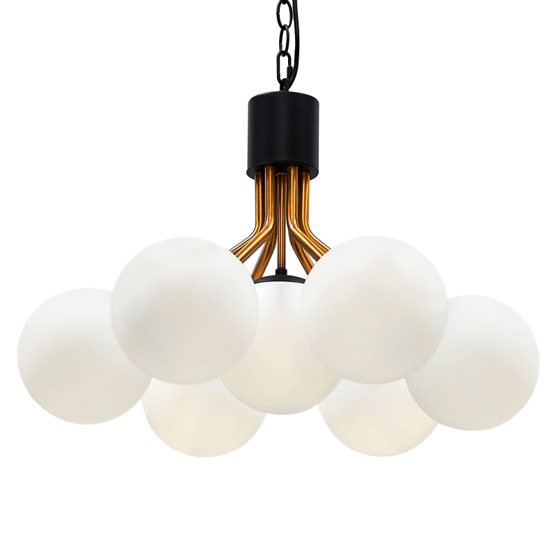 Люстра Berries Chandelier White Balloons Bronze Black 7 Белый Бронза Черный Люстра Berries Chandelier White Balloons Bronze Black 7 Белый Бронза Черный в Волгограде | Loft Concept