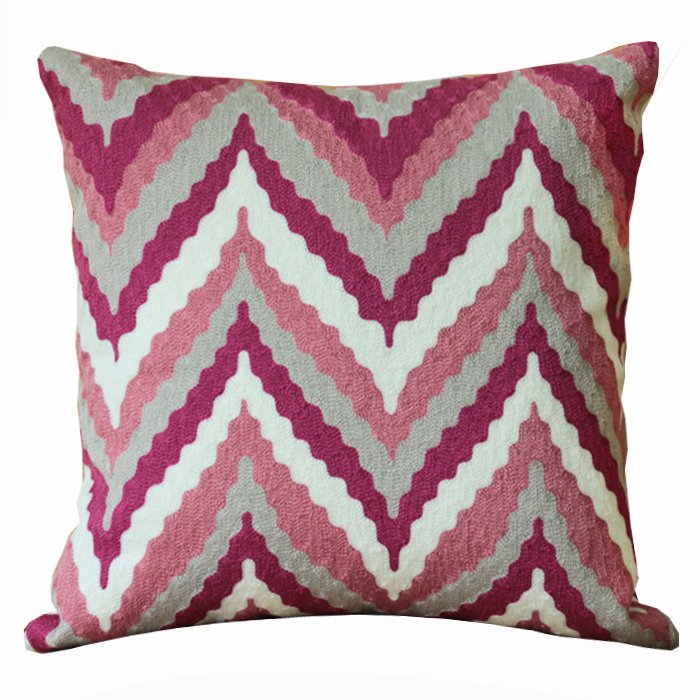 Декоративная подушка Pink Zigzag Розовый (Rose) Декоративная подушка Pink Zigzag Розовый (Rose) в Волгограде | Loft Concept