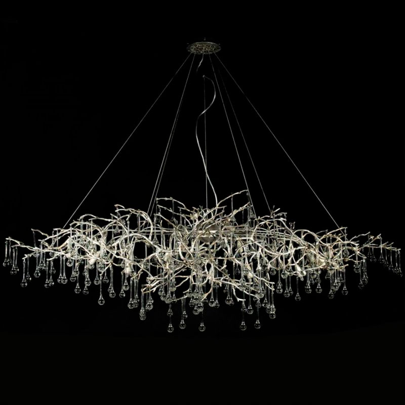 Люстра Crystal Drops bright Silver Серебряный Люстра Crystal Drops bright Silver Серебряный в Волгограде | Loft Concept