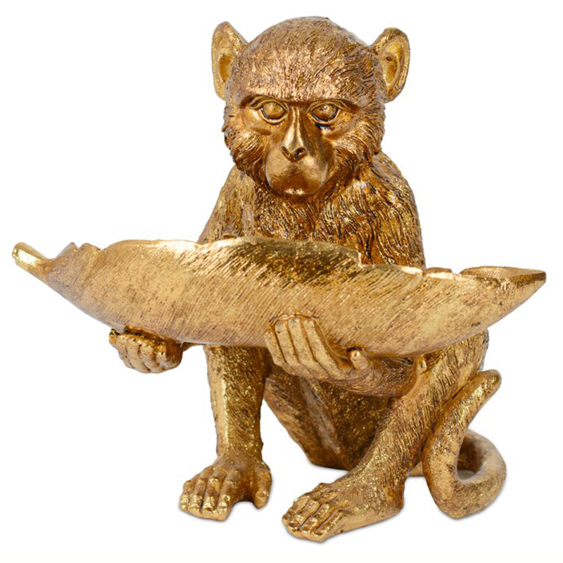 Статуэтка Golden Monkey with Leaf Золотой Статуэтка Golden Monkey with Leaf Золотой в Волгограде | Loft Concept
