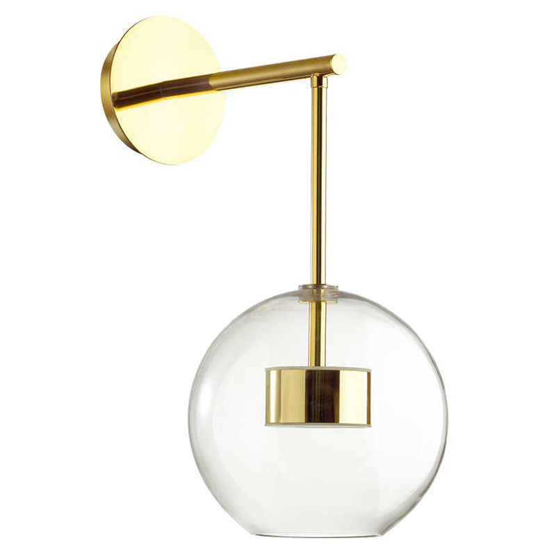 Бра Transparent Bubble Sconce gold Прозрачный Глянцевое золото Бра Transparent Bubble Sconce gold Прозрачный Глянцевое золото в Волгограде | Loft Concept