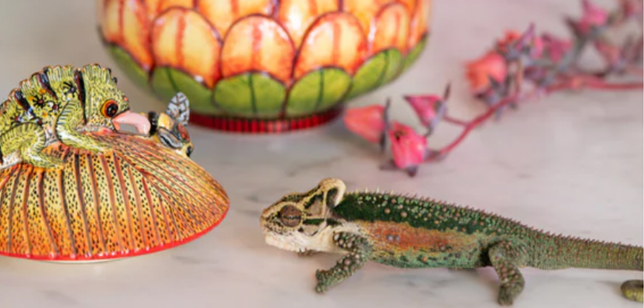 Шкатулка Хамелеон Chameleon on Floral Box Шкатулка Хамелеон Chameleon on Floral Box - Loft-Concept в Волгограде