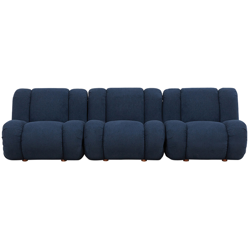 Модульный диван Erasmus Modular Sofa Blue Синий Коричневый в Волгограде | Loft Concept 