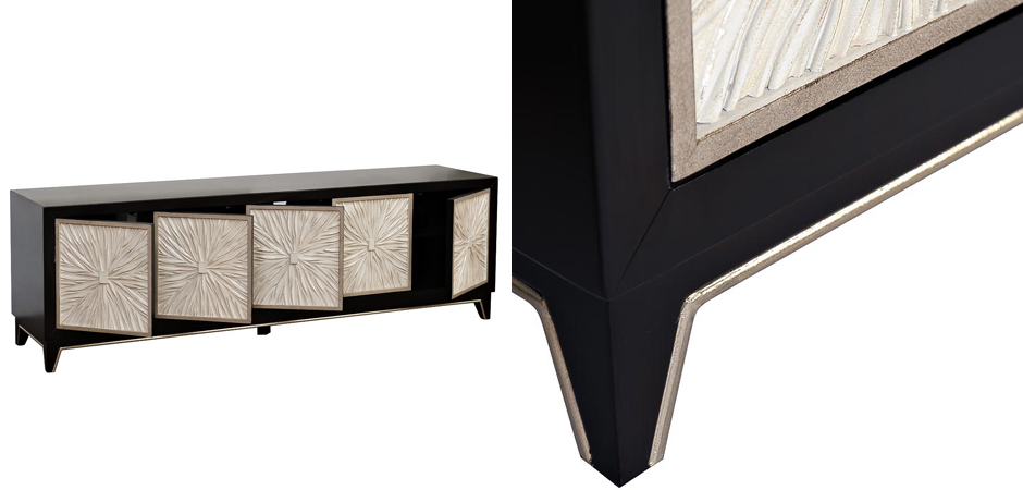 TV-тумба в стиле Арт-деко с рельефным фасадом Aster Pattern - фото №1