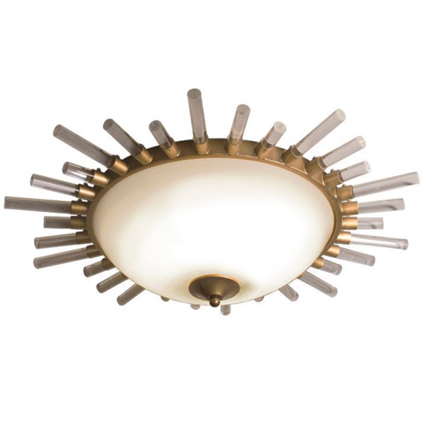 Сeiling light Sunburst Латунь Прозрачный белый Сeiling light Sunburst Латунь Прозрачный белый в Волгограде | Loft Concept