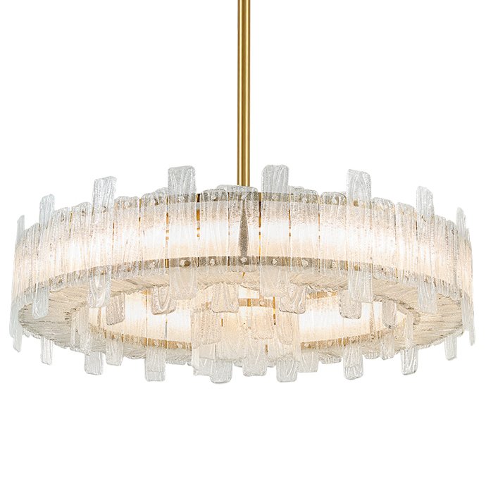Люстра Circle Cogs Frosty Glass Золотой Белый Люстра Circle Cogs Frosty Glass Золотой Белый в Волгограде | Loft Concept
