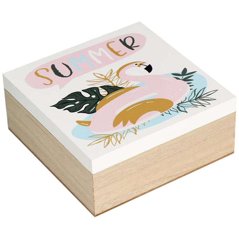 Шкатулка Flamingo Summer Box Белый Бежевый Древесина Мульти Шкатулка Flamingo Summer Box Белый Бежевый Древесина Мульти в Волгограде | Loft Concept