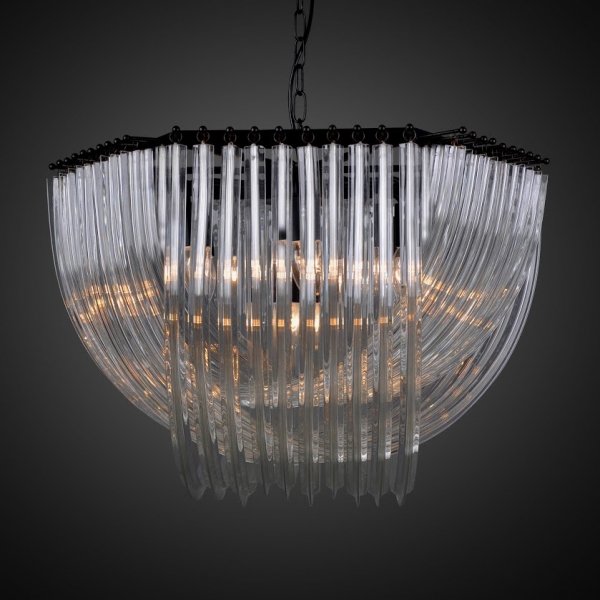 Люстра Retro Frozen Glass Chandelier 66 Черный Люстра Retro Frozen Glass Chandelier 66 Черный в Волгограде | Loft Concept