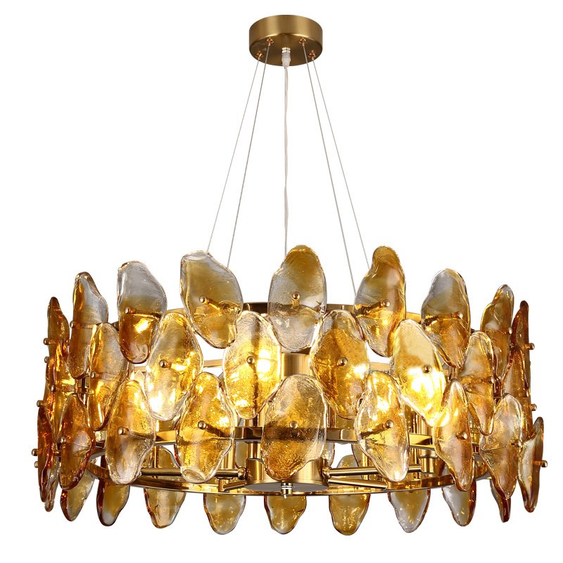 Люстра Amber Shells Chandelier Латунь Янтарь (Amber) Люстра Amber Shells Chandelier Латунь Янтарь (Amber) в Волгограде | Loft Concept