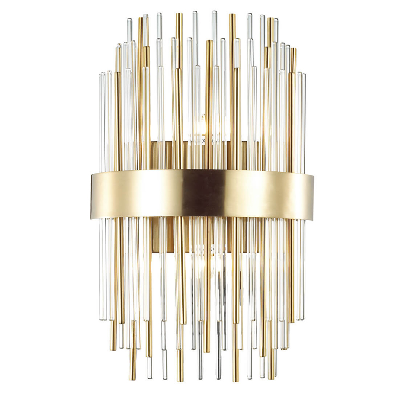 Бра Glass Stripes In The Belt Sconce Прозрачный Глянцевое золото Бра Glass Stripes In The Belt Sconce Прозрачный Глянцевое золото в Волгограде | Loft Concept