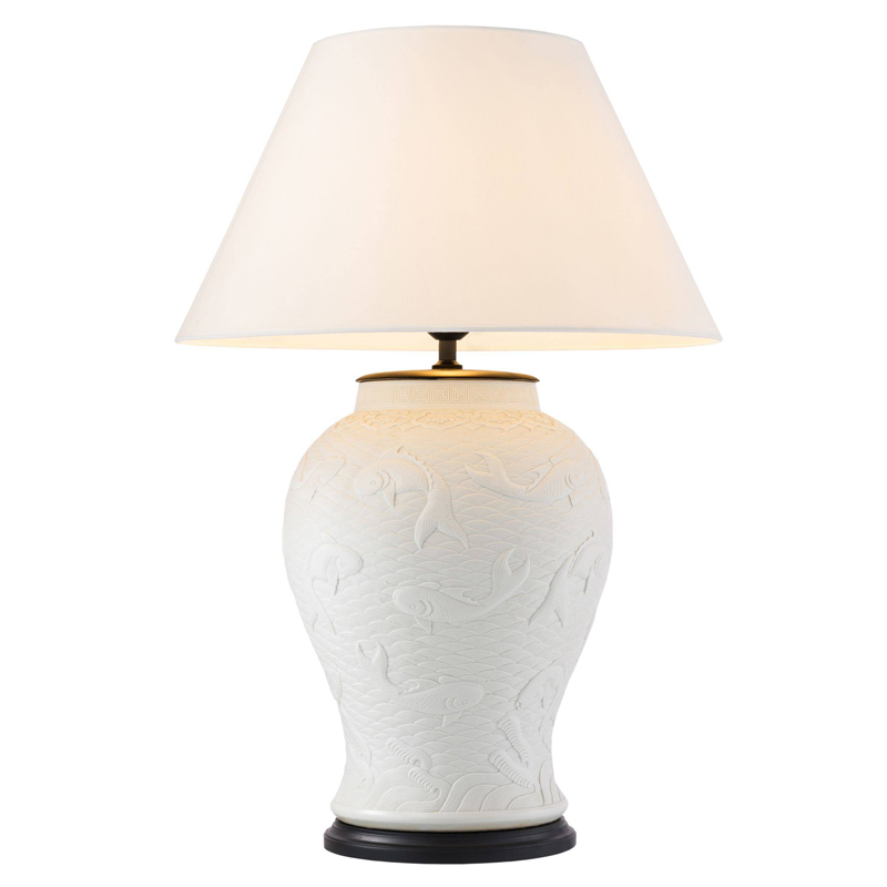 Настольная лампа Eichholtz Table Lamp Dupoint Белый Черный Настольная лампа Eichholtz Table Lamp Dupoint Белый Черный в Волгограде | Loft Concept