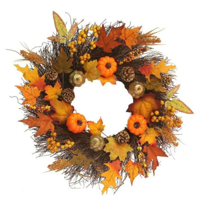 Аксессуар на стену Halloween Wreath Оранжевый Коричневый Аксессуар на стену Halloween Wreath Оранжевый Коричневый в Волгограде | Loft Concept
