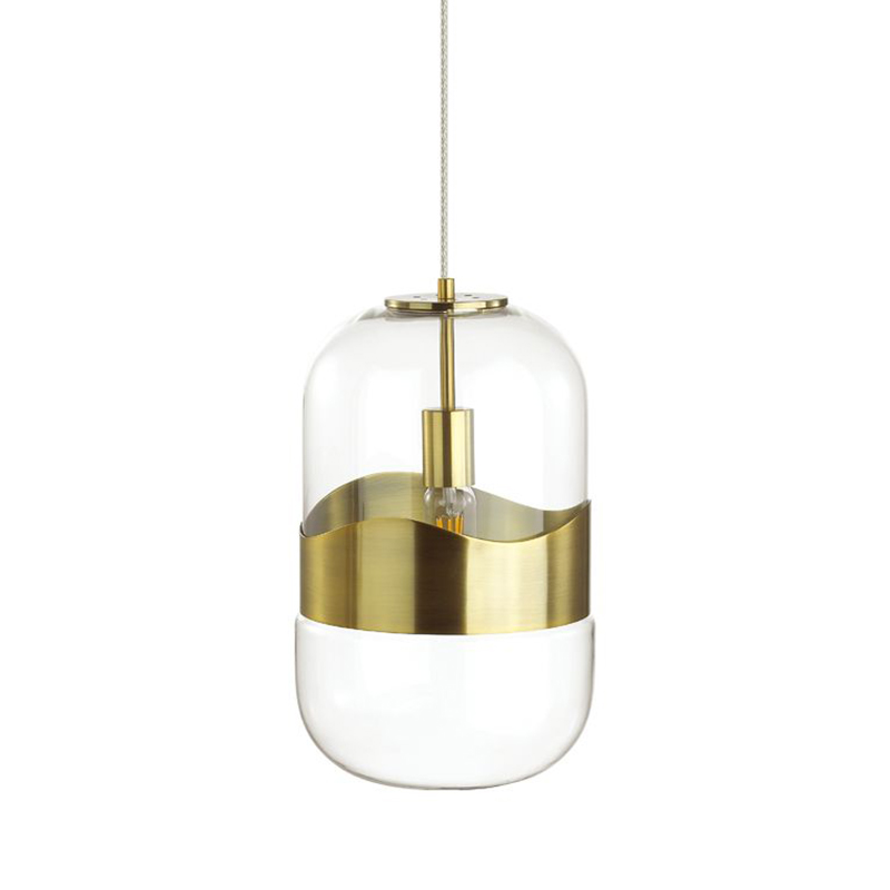 Подвесной светильник Igon Gold Hanging Lamp Золотой Прозрачный Подвесной светильник Igon Gold Hanging Lamp Золотой Прозрачный в Волгограде | Loft Concept