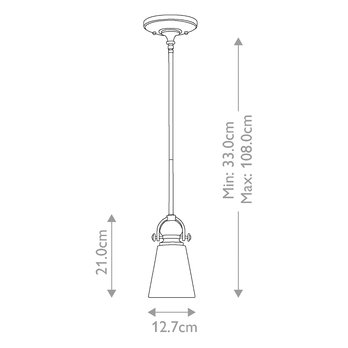 Подвесной светильник бронзового цвета с матовым стеклянным плафоном в форме конуса Hinkley в Волгограде