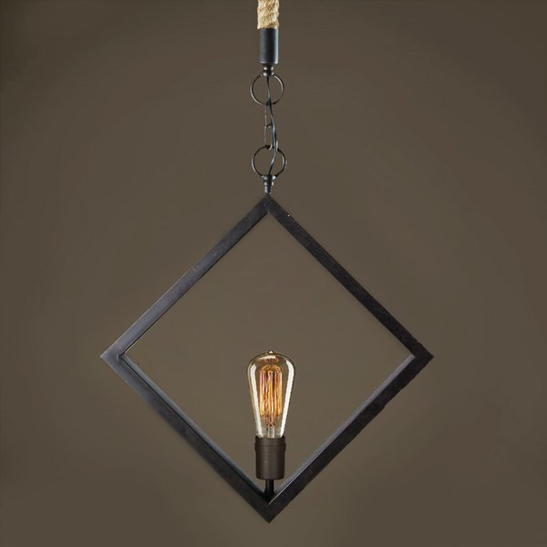 Подвесной светильник Romb Loft Rope Light Коричневый в Волгограде | Loft Concept 
