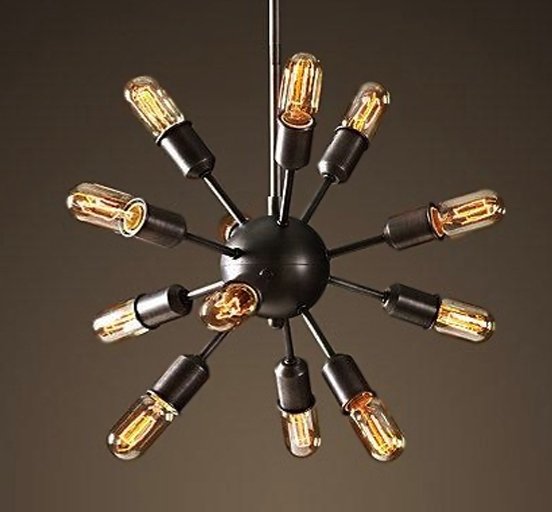 Люстра Loft Industrial Sputnik Chandelier 50 12 Черный Люстра Loft Industrial Sputnik Chandelier 50 12 Черный в Волгограде | Loft Concept