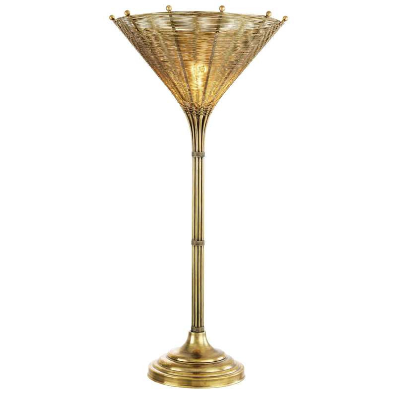 Настольная лампа Eichholtz Table Lamp Kon Tiki Латунь Черный Настольная лампа Eichholtz Table Lamp Kon Tiki Латунь Черный в Волгограде | Loft Concept