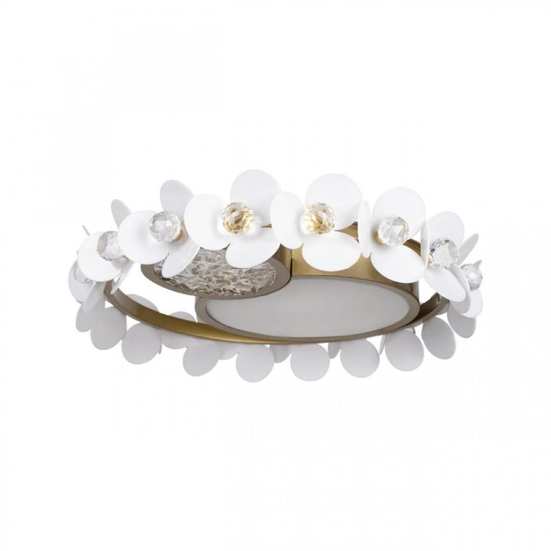 Потолочный светильник Белые Цветы White Flowers Ceiling lamp D 46 Белый Золотой Потолочный светильник Белые Цветы White Flowers Ceiling lamp D 46 Белый Золотой в Волгограде | Loft Concept