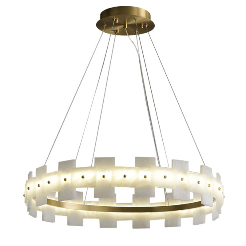 Дизайнерская светодиодная люстра с пластинами из натурального мрамора Marble Plates Chandelier Золотой Белый Мрамор Bianco Дизайнерская светодиодная люстра с пластинами из натурального мрамора Marble Plates Chandelier Золотой Белый Мрамор Bianco в Волгограде | Loft Concept