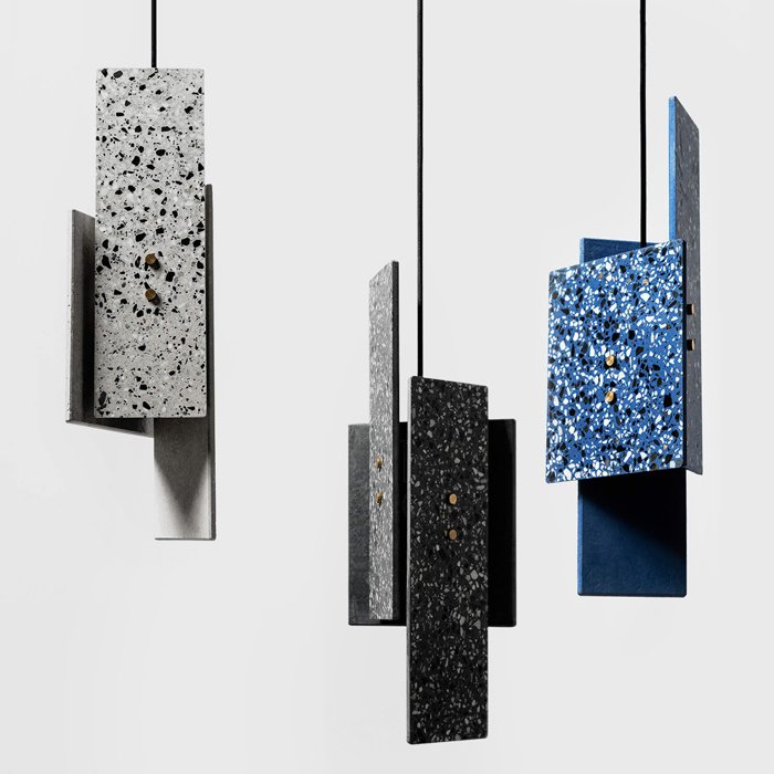 Подвесной светильник Granite Pendant Черный Синий Серый Подвесной светильник Granite Pendant Черный Синий Серый в Волгограде | Loft Concept