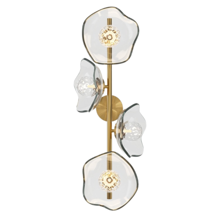 Бра Lots of transparent lotuses Латунь в Волгограде | Loft Concept 