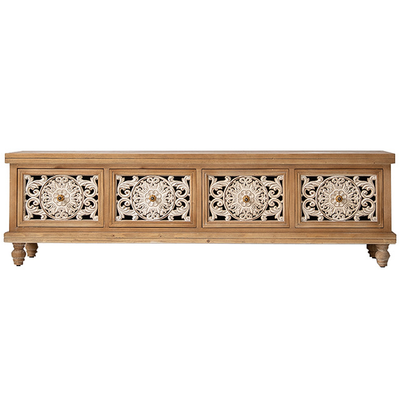 ТВ-тумба Leblanc Provence TV Stand Бежевый Древесина ТВ-тумба Leblanc Provence TV Stand Бежевый Древесина в Волгограде | Loft Concept