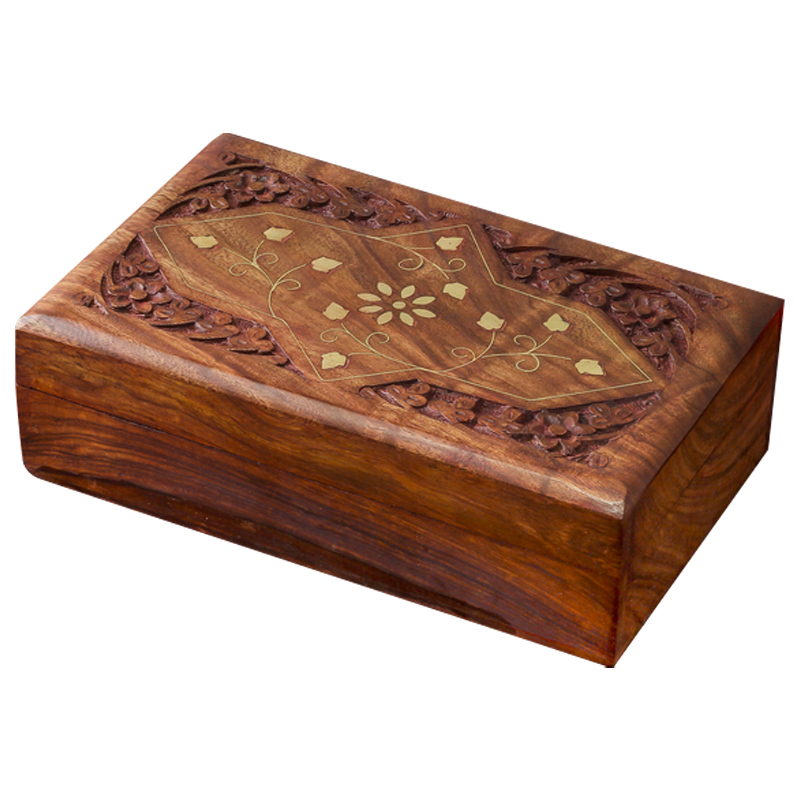 Шкатулка Damini Indian Inlay Box Коричневый Шкатулка Damini Indian Inlay Box Коричневый в Волгограде | Loft Concept