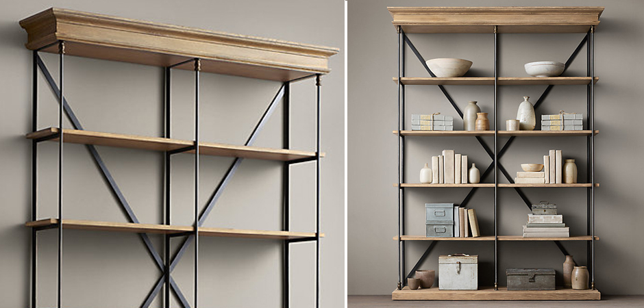 Стеллаж RH Old Oak Double Стеллаж RH Old Oak Double - Loft-Concept в Волгограде