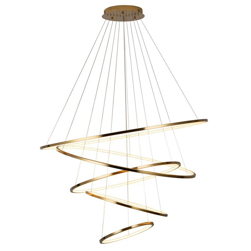 Люстра Ring Horizontal Quintet gold Золотой Люстра Ring Horizontal Quintet gold Золотой в Волгограде | Loft Concept