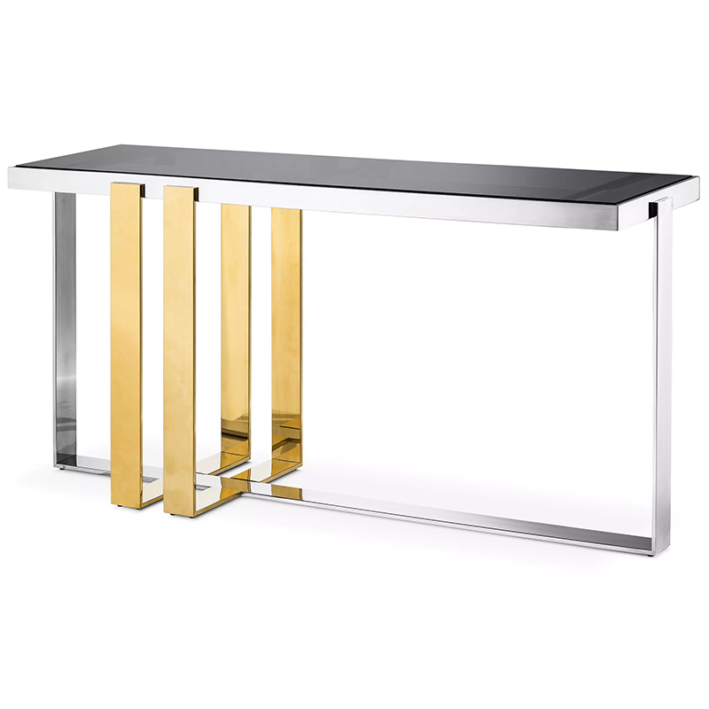 Консоль Eichholtz Console Table Belgo Золотой Серебряный Стекло Смок Консоль Eichholtz Console Table Belgo Золотой Серебряный Стекло Смок в Волгограде | Loft Concept