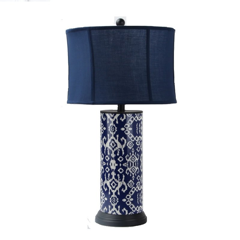 Настольная лампа Deep Blue Table Lamp Синий Белый Настольная лампа Deep Blue Table Lamp Синий Белый в Волгограде | Loft Concept