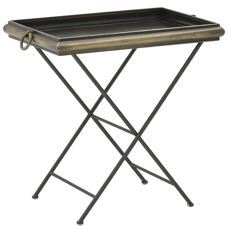Приставной металлический стол Davie Side Table Винтажная латунь Черный Приставной металлический стол Davie Side Table Винтажная латунь Черный в Волгограде | Loft Concept