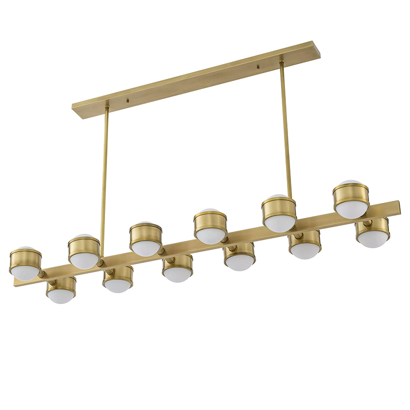 Люстра Eichholtz Chandelier Aldo Brass Латунь Белый Люстра Eichholtz Chandelier Aldo Brass Латунь Белый в Волгограде | Loft Concept