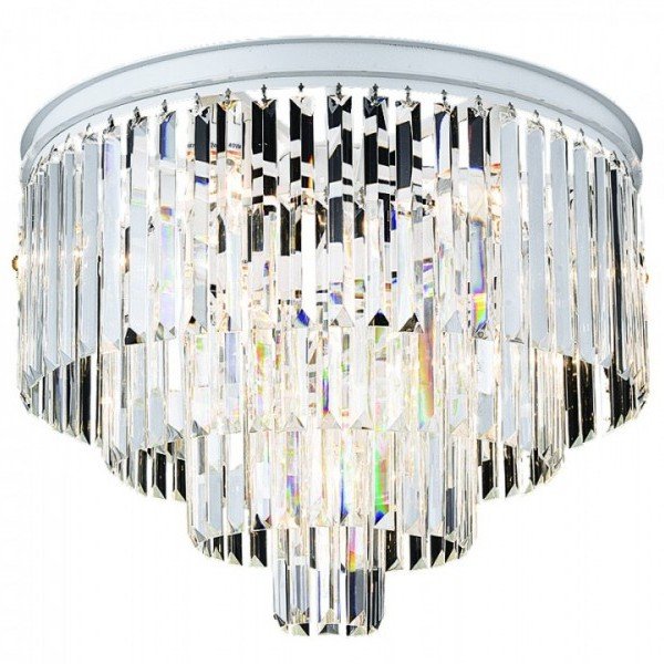 Потолочный светильник RH Odeon Clear Glass ceiling chandelier 4 Square Белый Прозрачное Стекло в Волгограде | Loft Concept 
