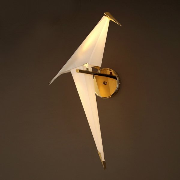 Бра Origami Bird Bra Бежево-серый Золотой Бра Origami Bird Bra Бежево-серый Золотой в Волгограде | Loft Concept