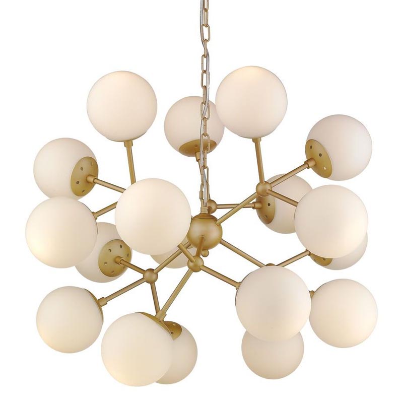Люстра Berries Chandelier white matt 75 Золотой Белое матовое стекло Люстра Berries Chandelier white matt 75 Золотой Белое матовое стекло в Волгограде | Loft Concept