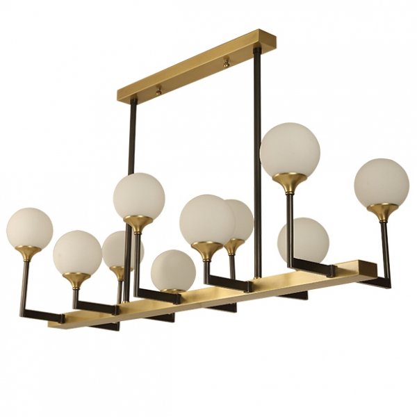 Люстра Ball Valley Chandelier 10 Белый Латунь Люстра Ball Valley Chandelier 10 Белый Латунь в Волгограде | Loft Concept