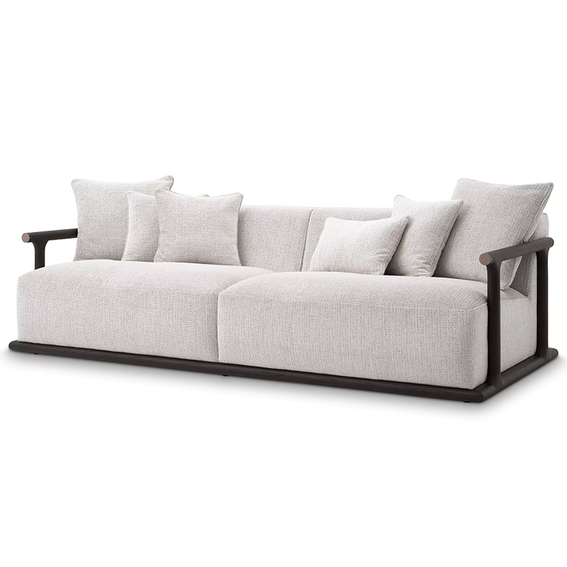 Диван Eichholtz Sofa Libero Светло-серый Коричневый Диван Eichholtz Sofa Libero Светло-серый Коричневый в Волгограде | Loft Concept