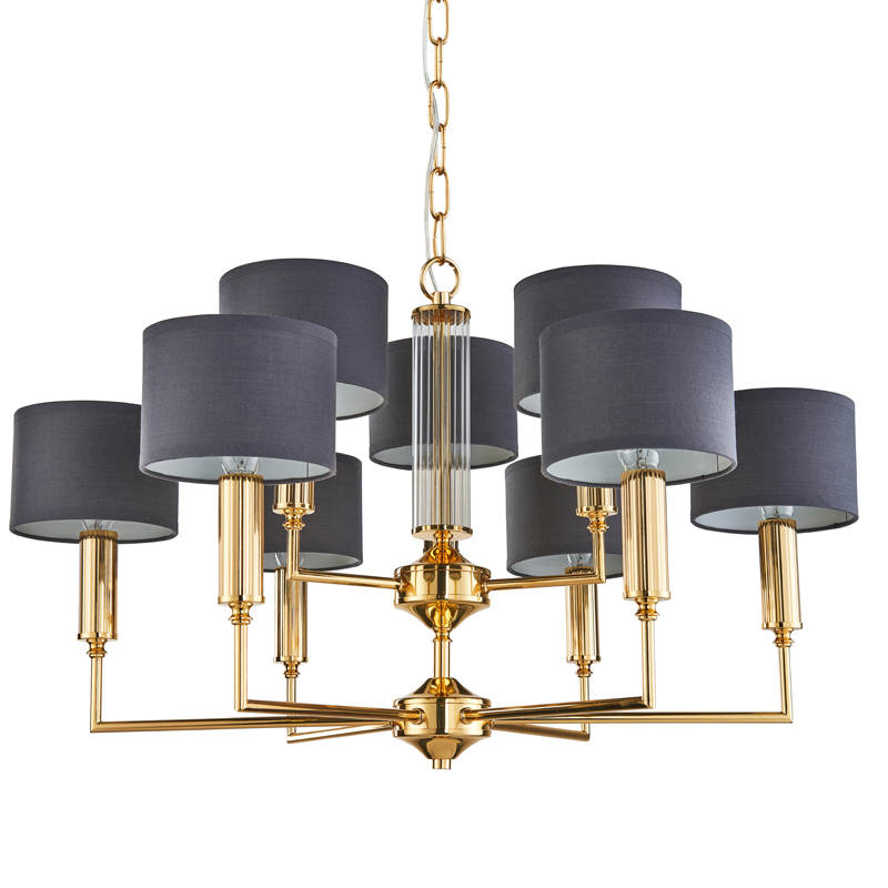 Люстра Laurent Chandelier grey 71 Глянцевое золото Серый Прозрачный Люстра Laurent Chandelier grey 71 Глянцевое золото Серый Прозрачный в Волгограде | Loft Concept